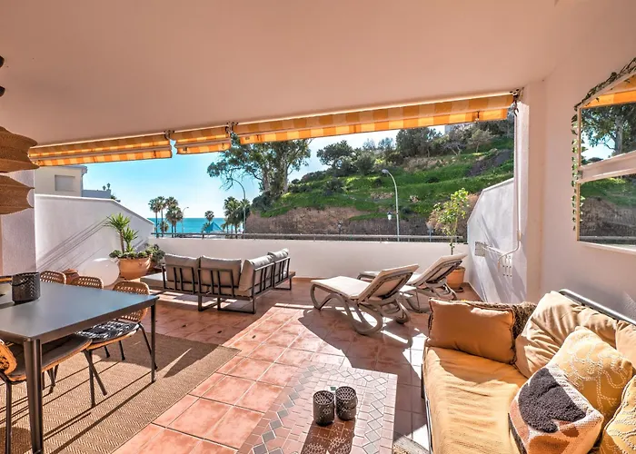 Apartment Beachfront With Sea View At Burriana Beach, Nerja